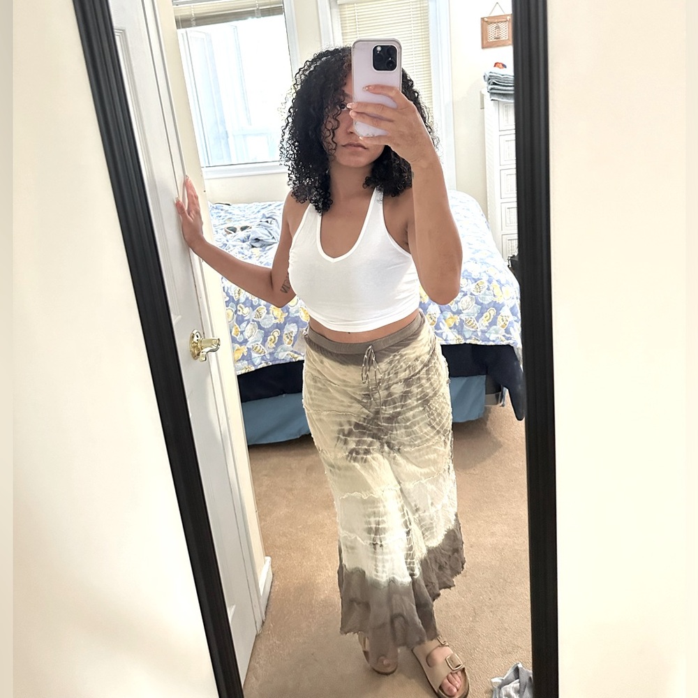 Vintage Earthy Tye Dye Maxi Skirt